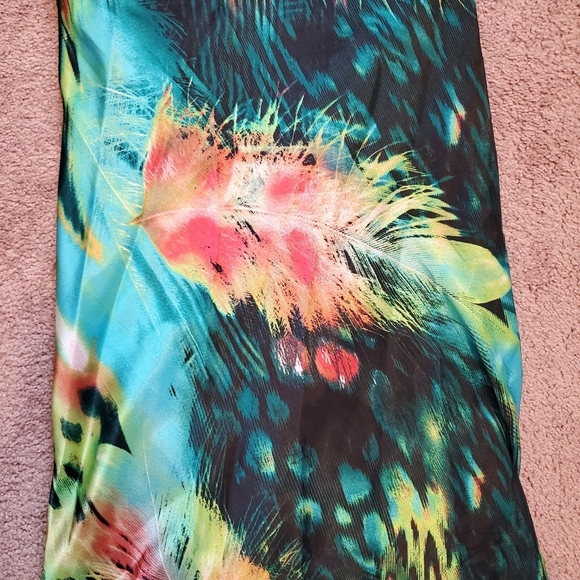 Hailey Logan by Adrianna Papell Sequin Watercolor Tropical Maxi Dress, Size 5/6 - Picture 5 of 12